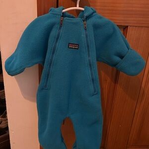 Patagonia Kids Teal Fleece Footie